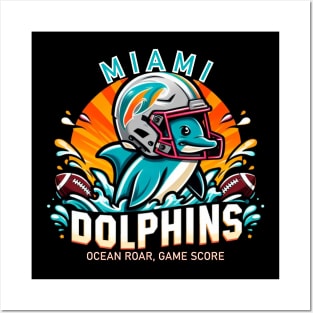 miami dolphins game score Posters and Art